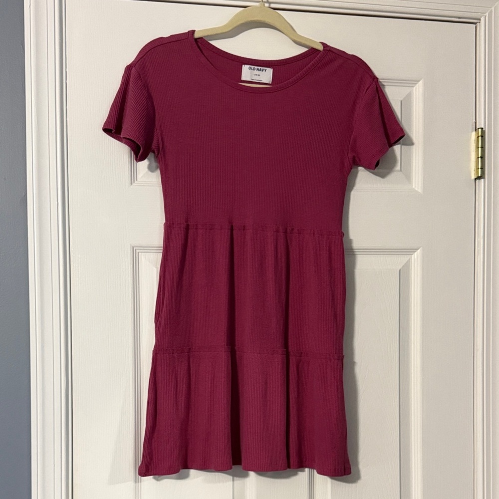Old Navy Berry Short Sleeve Dress